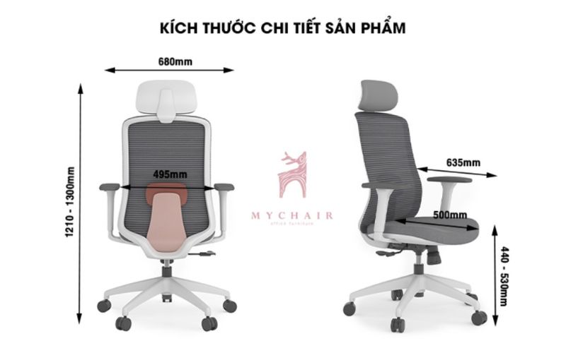 Chiều rộng và chiều sâu mặt ghế ngồi