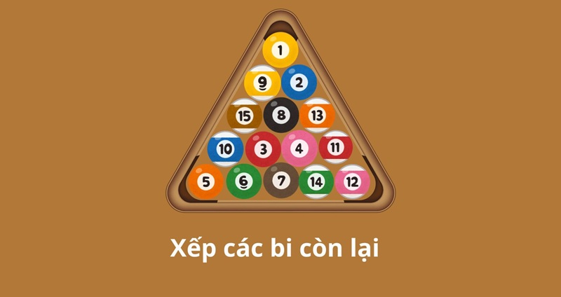 Cách xếp bida 8 bi